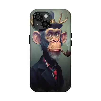 Dapper Chimpanzee Top Hat Smoking Pipe Art