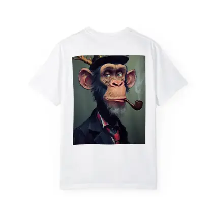 Dapper Chimpanzee Top Hat Smoking Pipe Art