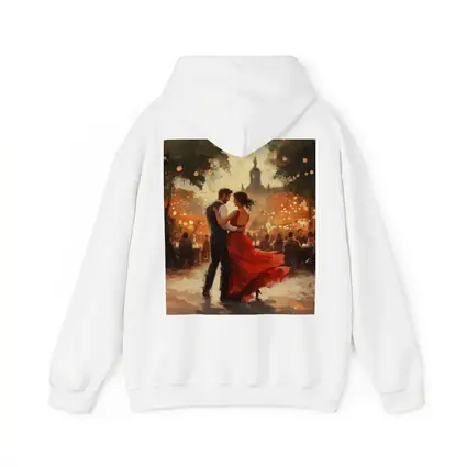 Couple Dancing Tango Oil Painting Outdoor