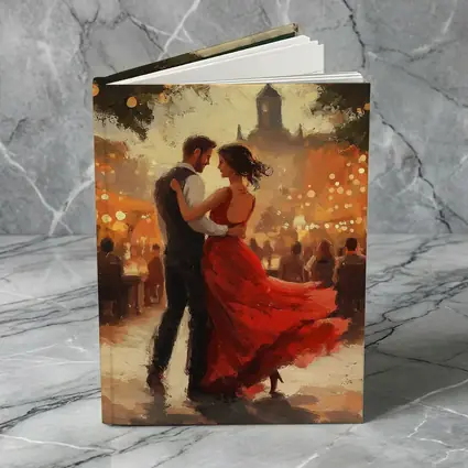 Couple Dancing Tango Oil Painting Outdoor