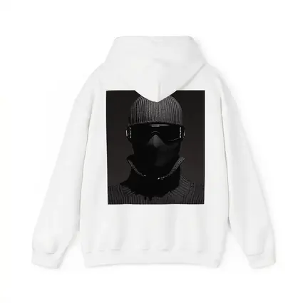 Masked Figure Ski Goggles Dark Background