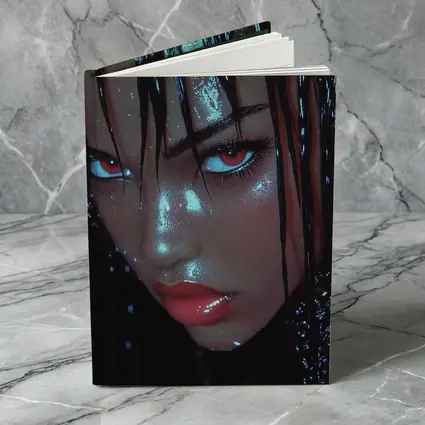 Dark Fantasy Woman Red Eyes Wet Hair