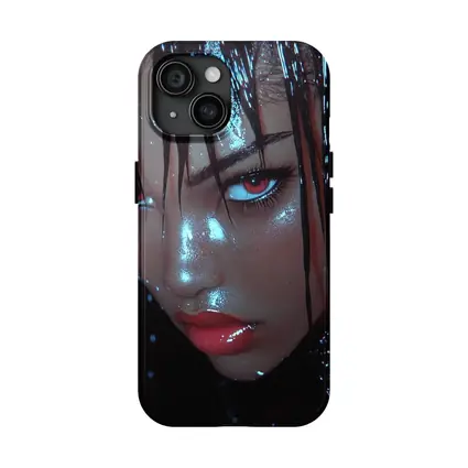 Dark Fantasy Woman Red Eyes Wet Hair