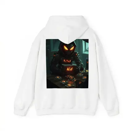 Dark Hooded Figure Glowing Eyes Card Game