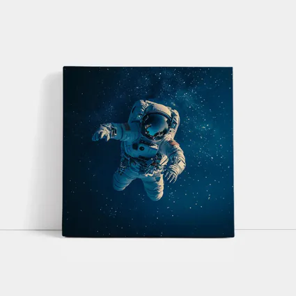 Astronaut Floating In Deep Starry Space