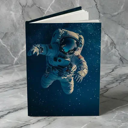 Astronaut Floating In Deep Starry Space