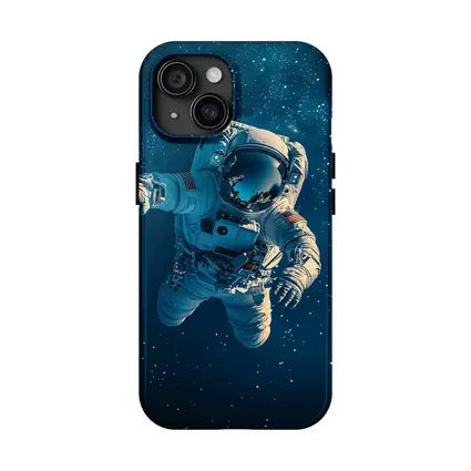 Astronaut Floating In Deep Starry Space