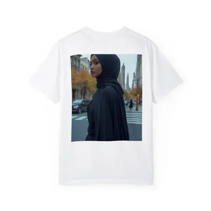 Woman Black Hijab Abaya City Street