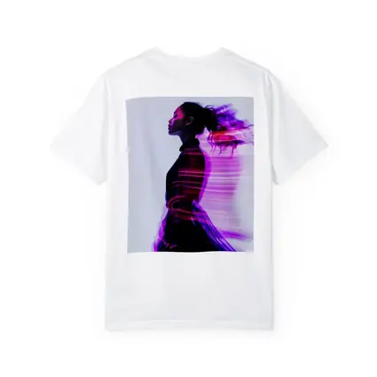 Woman Figure Neon Purple Light Motion Art