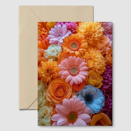 Colorful Gerbera Daisy and Rose Flower Arrangement