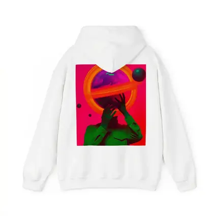 Neon Planet Man Surreal Pop Art