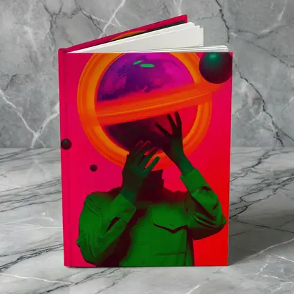 Neon Planet Man Surreal Pop Art