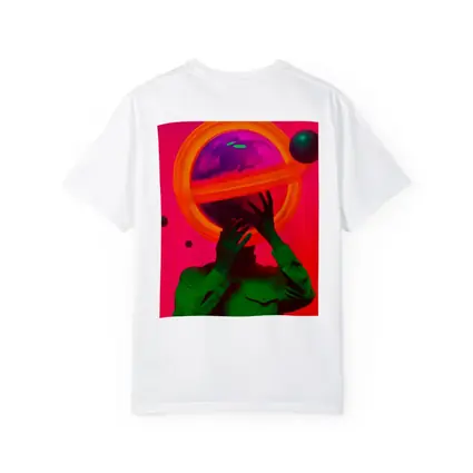 Neon Planet Man Surreal Pop Art