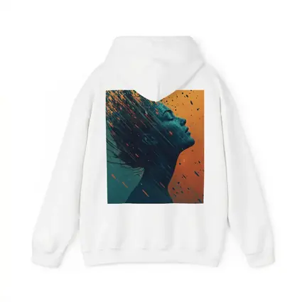 Woman Profile Dissolving Paint Splatter Abstract Art