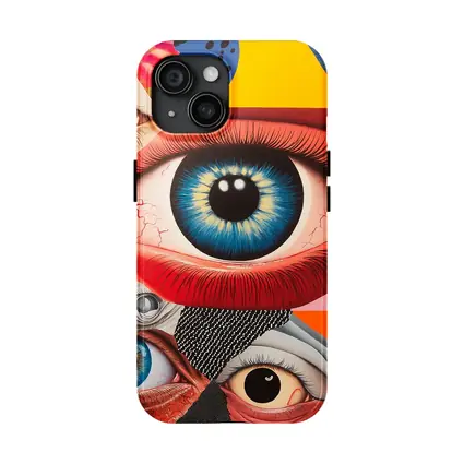Pop Art Collage Many Eyes Abstract