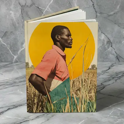 Young Man Standing in Golden Wheat Field