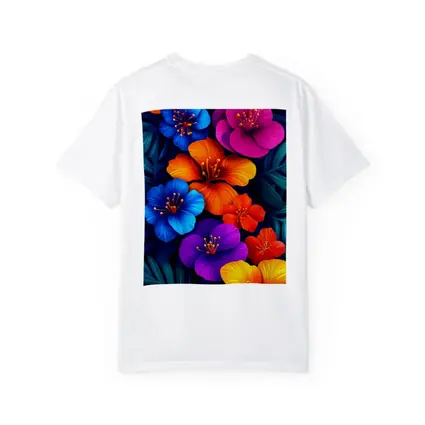 Colorful Tropical Hibiscus Flowers Dark Leaves