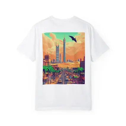 Pixel Art Desert City Street Scene