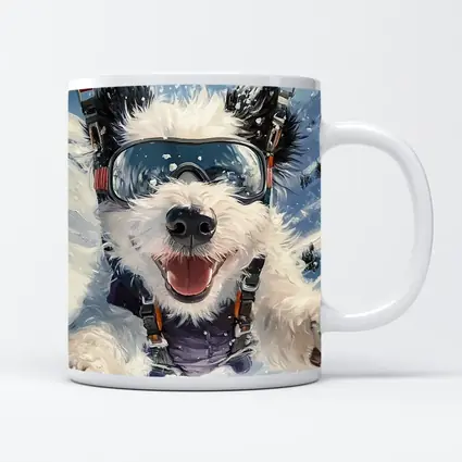 Happy Dog Skydiving Snow Mountain Adventure