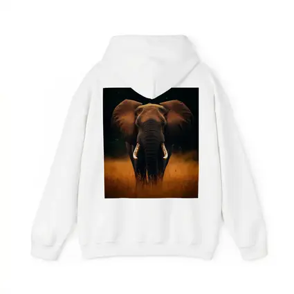 African Elephant Walking Through Golden Savanna Grass