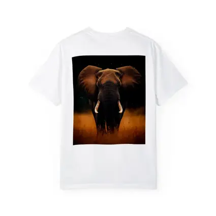 African Elephant Walking Through Golden Savanna Grass