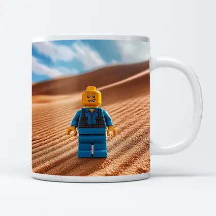 Lego Minifigure Standing On Desert Sand Dunes