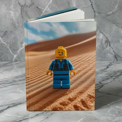 Lego Minifigure Standing On Desert Sand Dunes