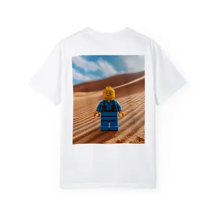 Lego Minifigure Standing On Desert Sand Dunes
