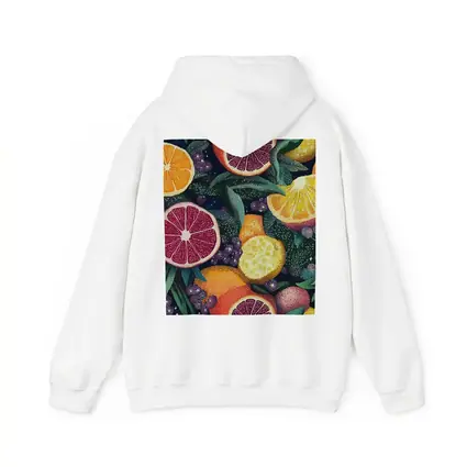 Colorful Citrus Fruits Dark Botanical Pattern
