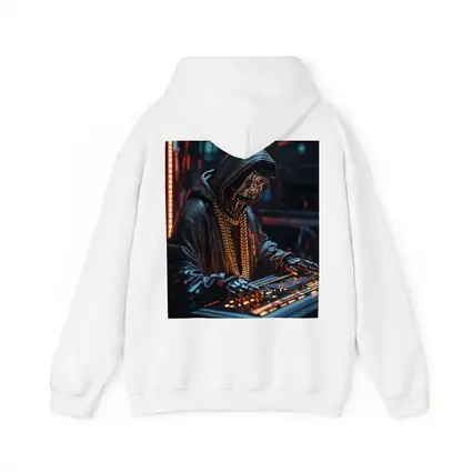 Cyberpunk Hooded Figure Gold Chain DJ