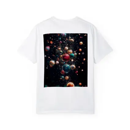 Colorful Planets Hanging Dark Space Background