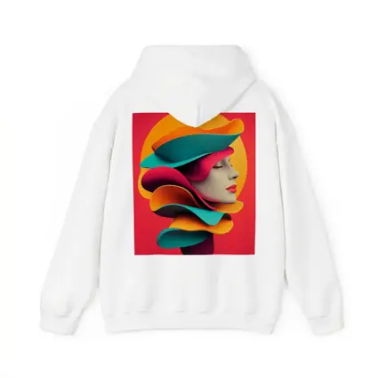 Colorful 3D Woman Face Abstract Art