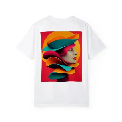 Colorful 3D Woman Face Abstract Art
