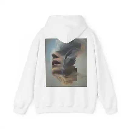 Surreal Female Face Dissolving Into Clouds