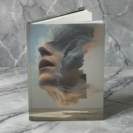Surreal Female Face Dissolving Into Clouds