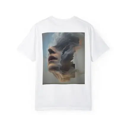 Surreal Female Face Dissolving Into Clouds