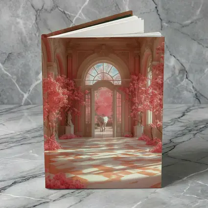 Elephant Pink Blossom Baroque Hall Art