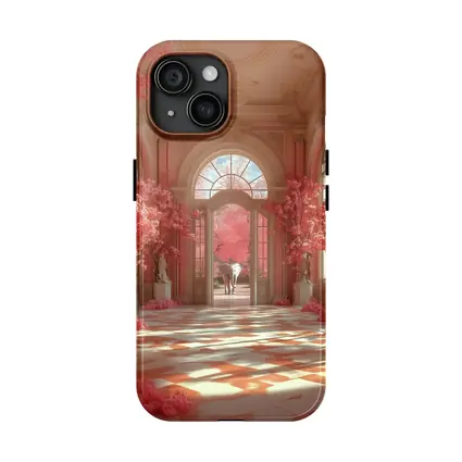 Elephant Pink Blossom Baroque Hall Art