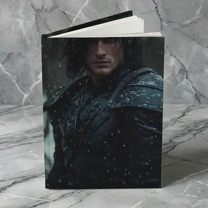 Dark Warrior Man Snow Fantasy Portrait