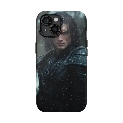 Dark Warrior Man Snow Fantasy Portrait