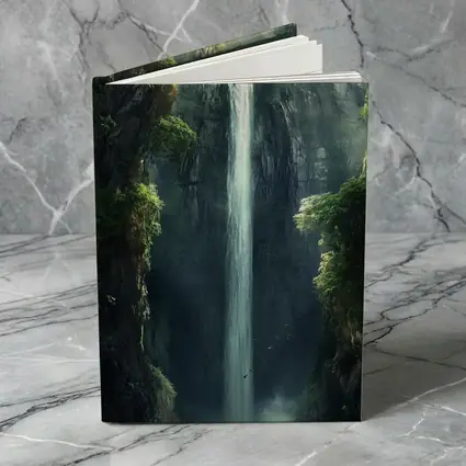 Tall Waterfall Cliff Fantasy Forest Art