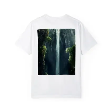 Tall Waterfall Cliff Fantasy Forest Art