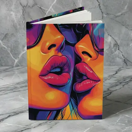 Two Women Pop Art Bold Colorful Faces
