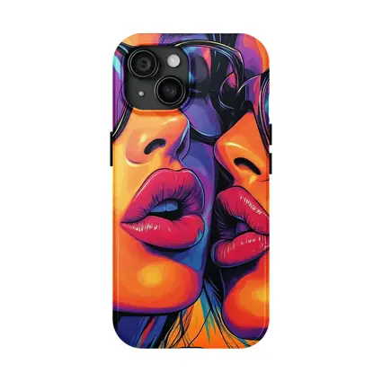 Two Women Pop Art Bold Colorful Faces