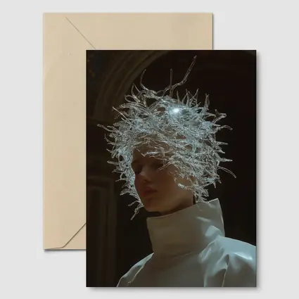 Figure Crystal Crown White Turtleneck Dark Cathedral