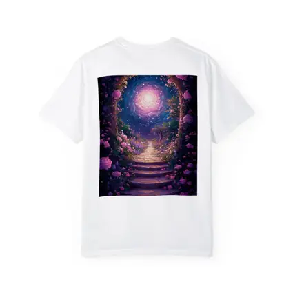 Fantasy Rose Garden Arch Glowing Galaxy