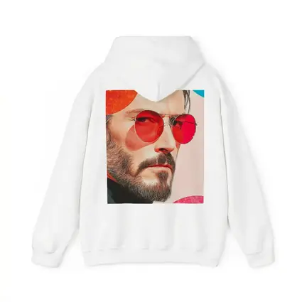 Bearded Man Red Sunglasses Pop Art Portrait