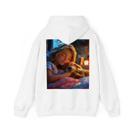 Girl Sleeping With Dog Cozy Bedroom Night