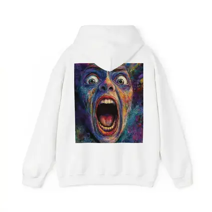 Screaming Face Colorful Expressionist Horror Art