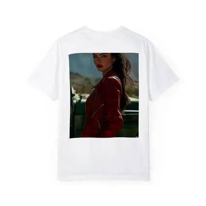 Woman Red Jacket Mountains Outdoor Portrait